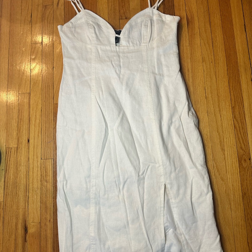 Elegant White Spaghetti Strap Dress